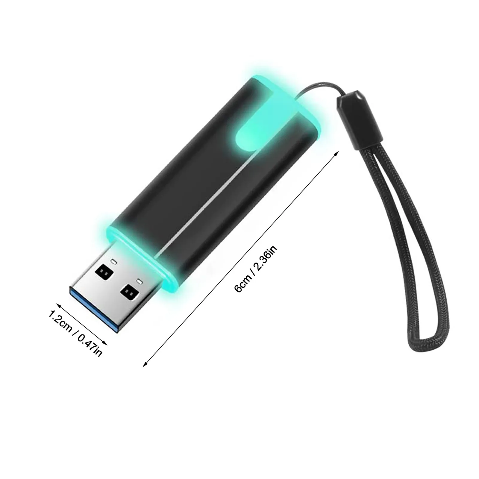 

USB 2.0 Flash Drive with LED Waterproof Aluminum USB Memory Stick Alloy U Disk 8G 16G 32G