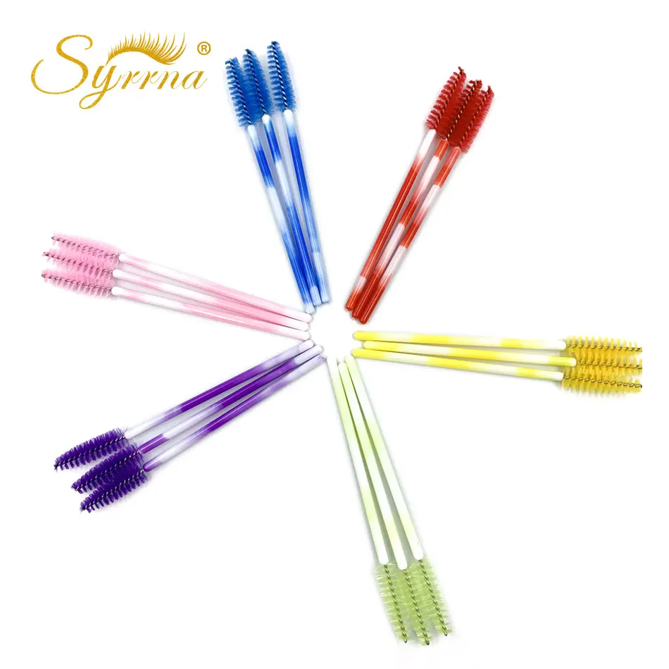 

50 шт. Косметическая щеточка для ресниц красочные тушь для ресниц палочки аппликационные ресницы расширения щеточки одноразовые на нашем сайте! Кисти для макияжа инструменты