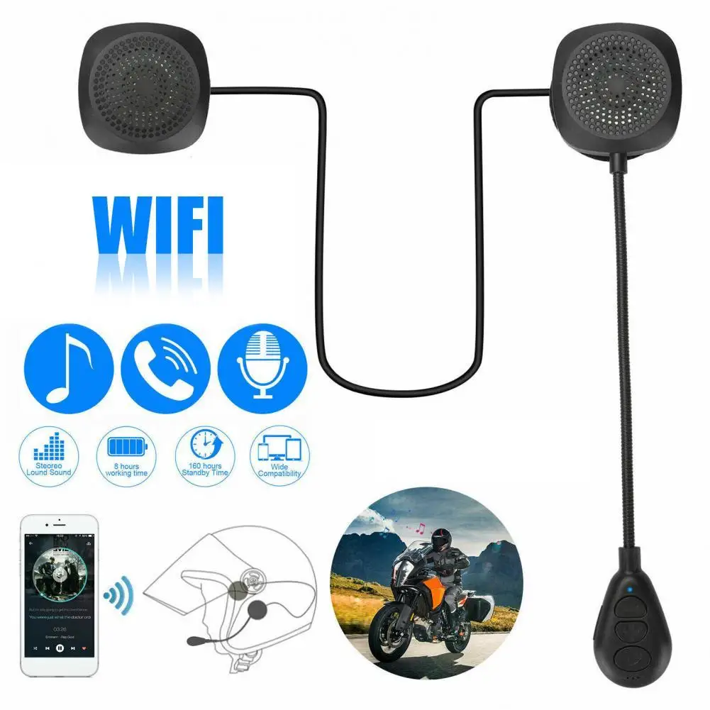 

Wireless Bluetooths 5.0 Universal MH05 Motorcycle Scooter Helmet Headset Headset Speaker Handsfree Music Call Control Headphone