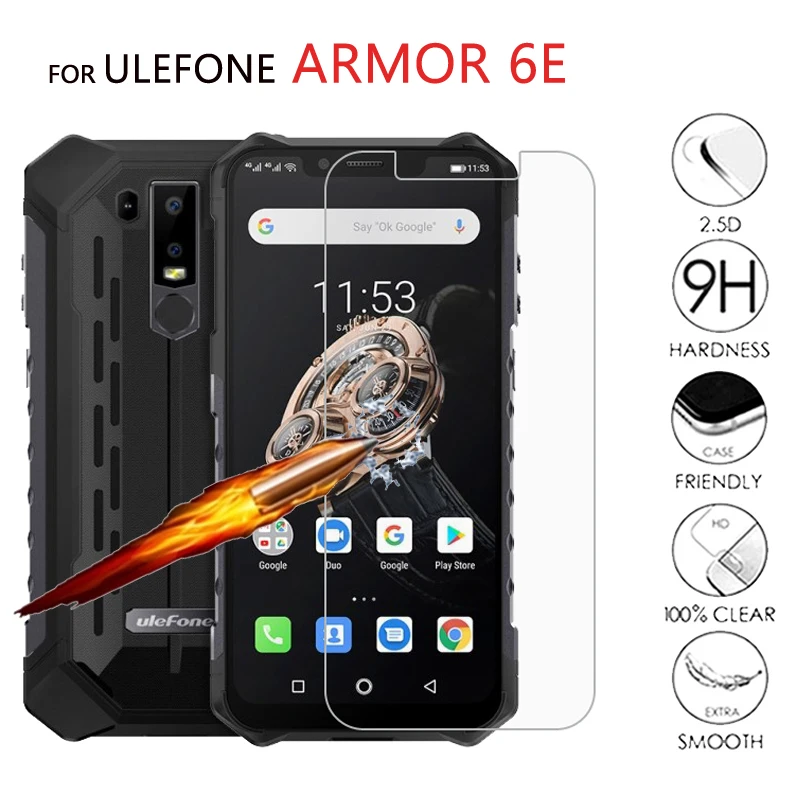 Закаленное стекло для Ulefone Armor 6E защита экрана телефона устойчивая к царапинам