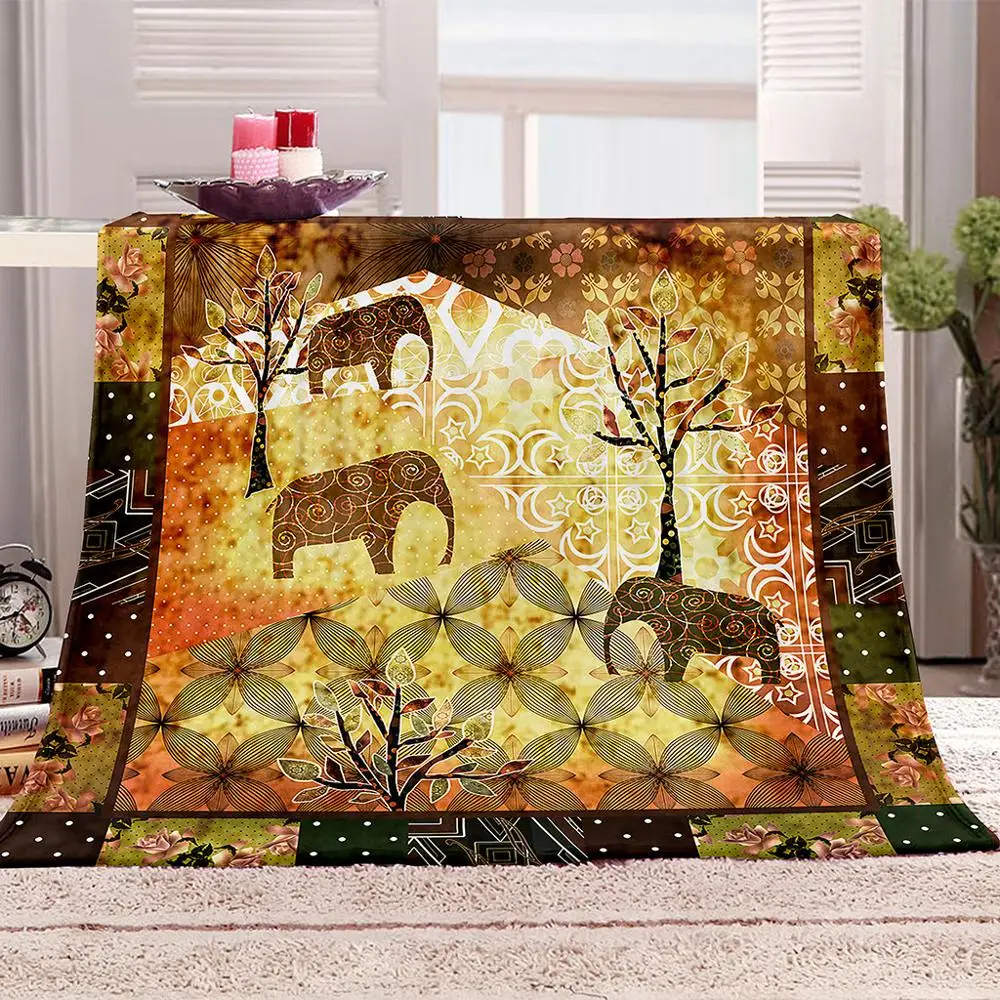 Одеяло ONGRYP Luxury Elephant - теплое мягкое плюшевое покрывало для дивана, кровати, путешествий и домашнего декора из уютного фланелевого покрывала.