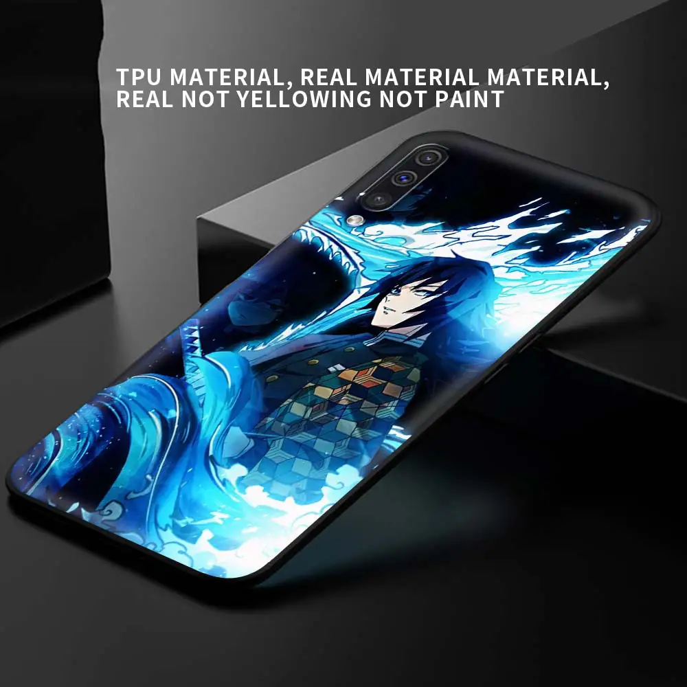 

Anime Demon Slayer Cellphone Case For Samsung A70 A80 A90 Cover Black Shell for Galaxy A20 A20E A30 A10E A40 A50 A50S A10 Funda