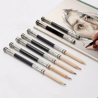 double head metal pencil extender stainless steel pencil extender pencil receiver pencil case student pencil case