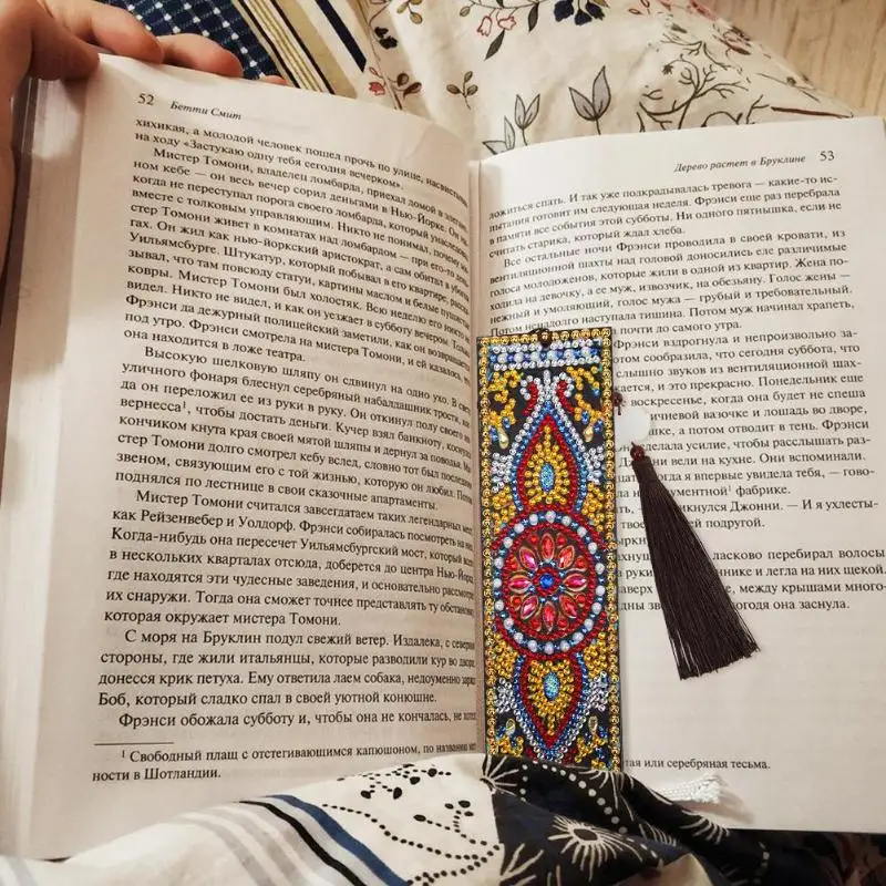 5D DIY алмазная живопись кожа Закладка с кисточкой книжные знаки особой формы Алмазная вышивка DIY ремесло