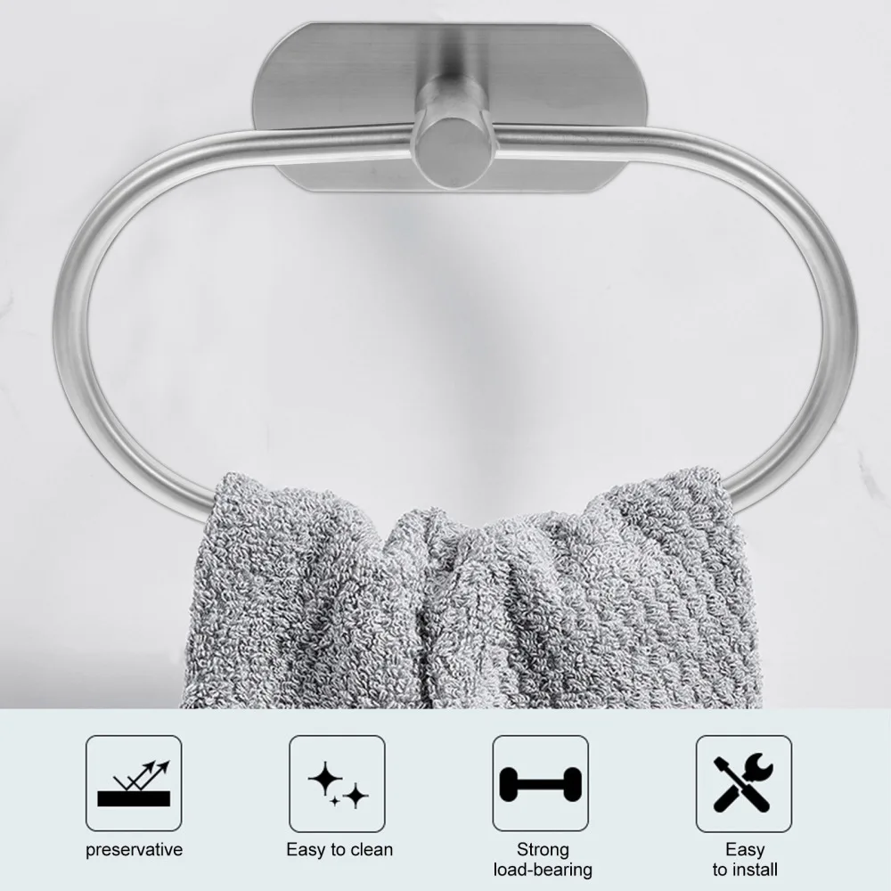 

Bathroom Towel Ring Wall Mount Towel Holder Towel Rack Bathroom Accessories