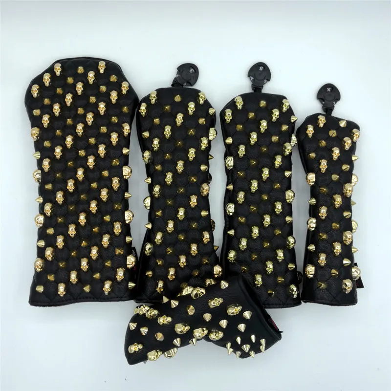 [Заклепки с золотым черепом] высококачественные колпачки для гольфа водителей