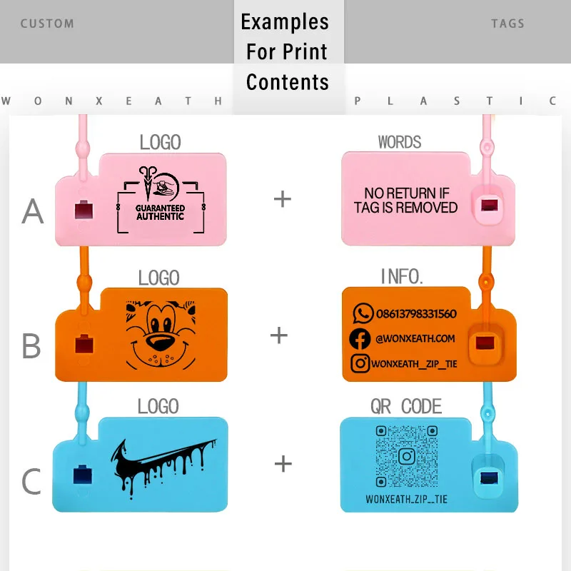 100 шт заказ тапки бирки одноразовые персонализированные пластиковые этикетки