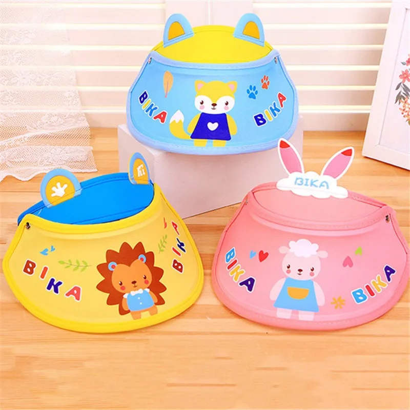 

Cartoons Kids Hat Summer Folding Visor Baby Cap Cute Adjustable Girls Boys Sun Hat for Boys Girls Children Beach Cap