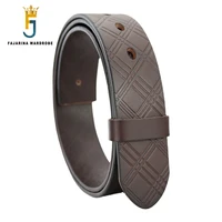 fajarina top quality cow genuine leather striped line cowhide belt men fit smooth pin style 3 8cm belts without buckle n17fj1130