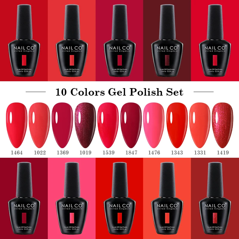 Набор аксессуаров для дизайна ногтей NAILCO 15 мл 4/6/10 шт.|Гель ногтей| |
