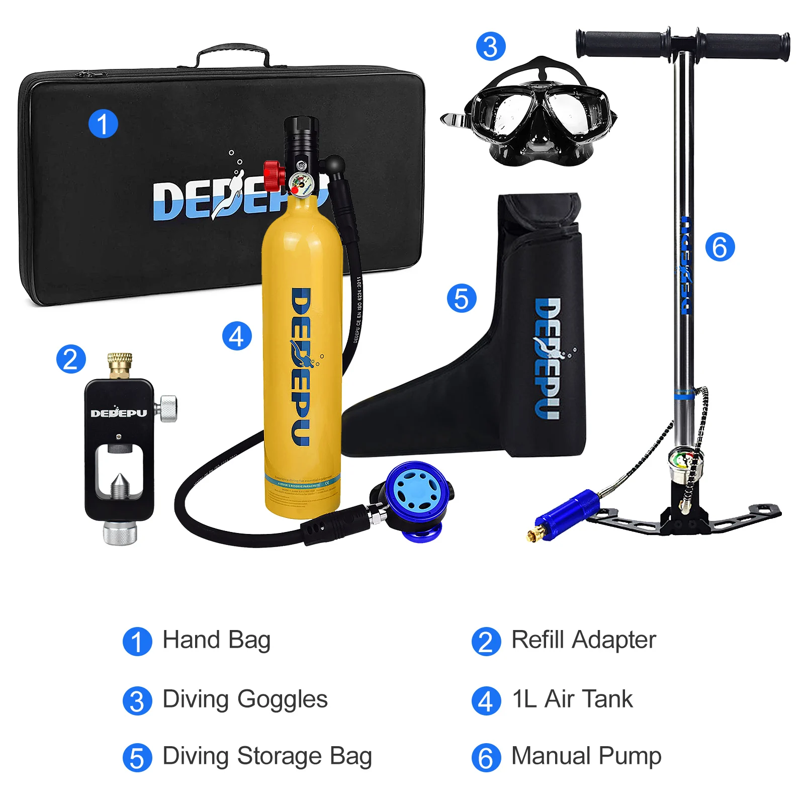 S5000 1L мини резервуар для Акваланга кислородный баллон 20 минут возможности