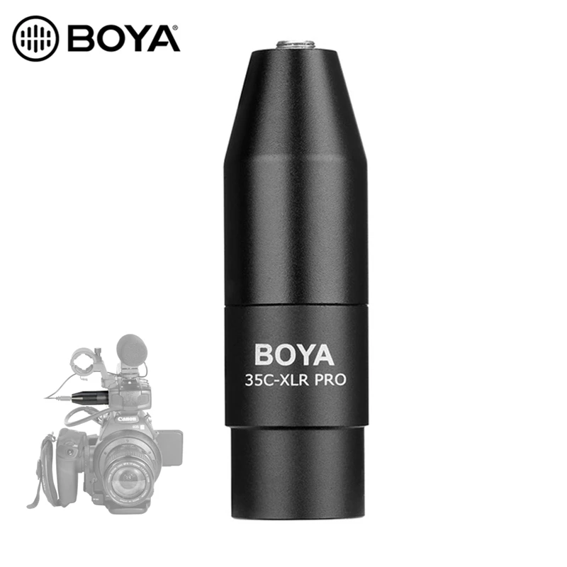 

BOYA 35C-XLR 3,5 мм (TRS) мини-джек Женский микрофон адаптер к 3-контактный XLR разъем для Sony видеокамер рекордеры и миксеры