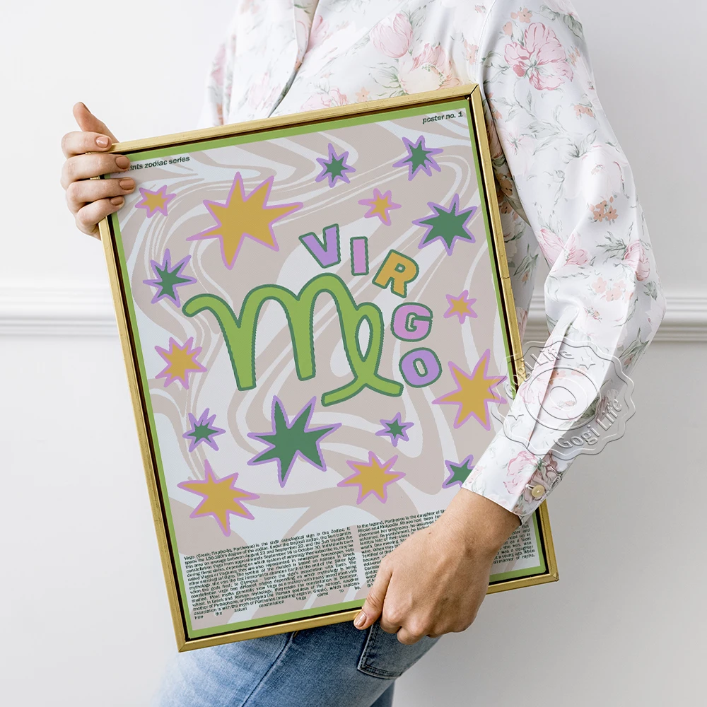 Постер серия зодиака fujiprint наклейки на стену с изображением символов Девы
