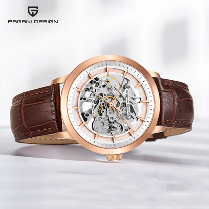 PAGANI DESIGN Watches Automatic Mechanical Watch Men Clock Genuine Leather Waterproof Business Wristwatch Relogio Masculino 2022