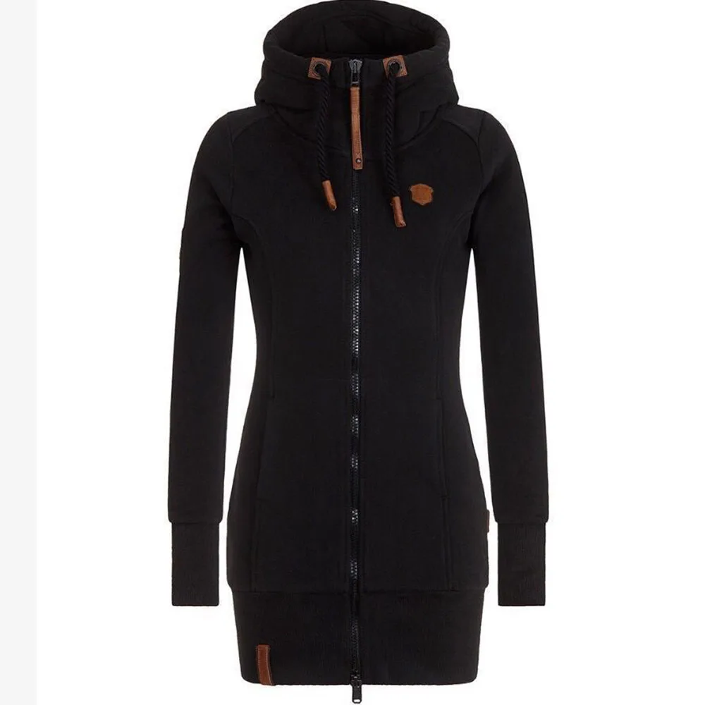 Женская зимняя Толстовка в стиле Харадзюку пальто кардиган Осеннее длинное