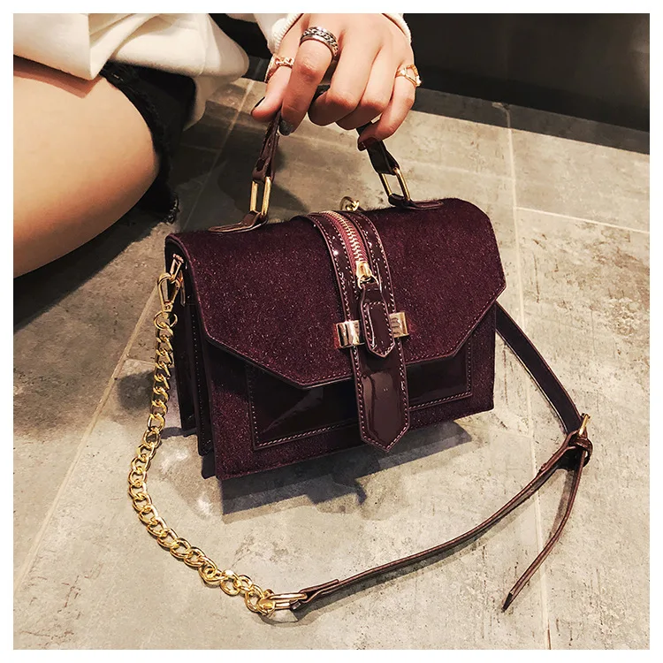 

Women's bag 2019 new tide Korean version of the leopard pattern handbag wild chain diagonal cross shoulder small square bag