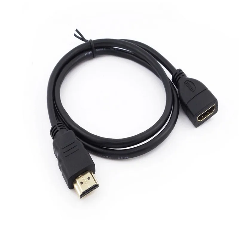 HDMI кабель-удлинитель папа-мама 0,3 M/0,5 M/1 M HDMI 4K 3D 1,4 v HDMI расширенный кабель для HD tv lcd ноутбука PS3 проектора
