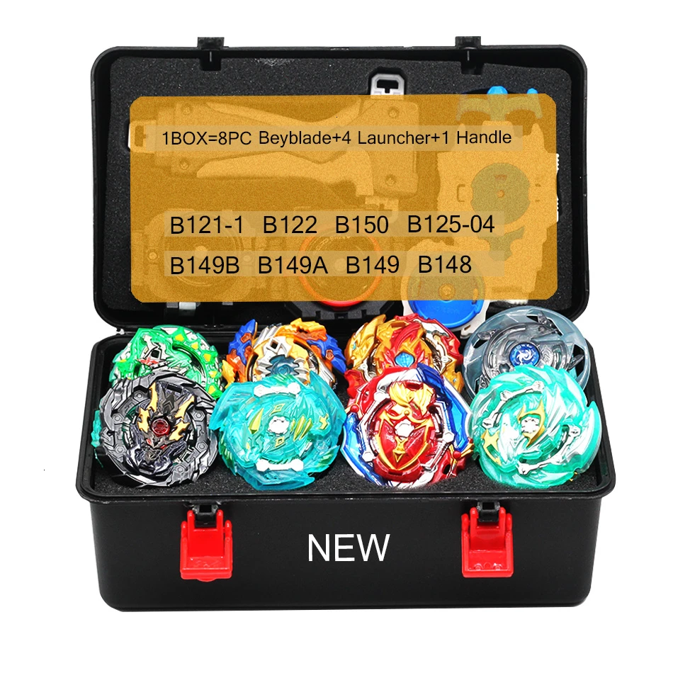 NEW Новая комбинация Beyblade Burst набор игрушек Beyblades Арена Bayblade Металл Fusion 4D с пусковой установкой волчок игрушки - Цвет: NEW