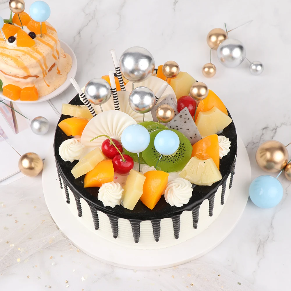 5 шт. 2/2 5/3/4 см Золотые шарики из пены украшение для десертов вечеринки свадьбы