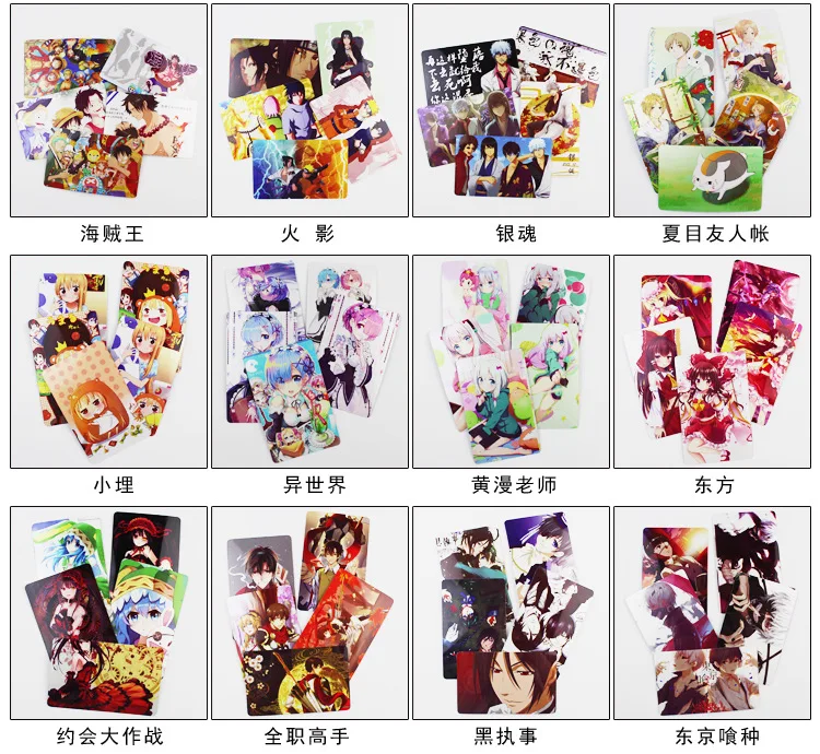 

5pcs/set Anime Cartoon Re:Zero Thou Project Dat A Live One Piece Stickers