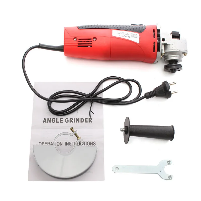 

230V 650W Handheld Electric Angle Grinder 115mm 4.5 Inch Heavy Duty Grinding Power Tool For Metal Wood Polishing Cutting