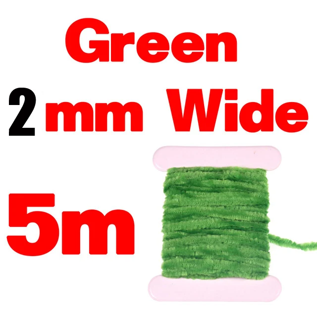 Green Wifreo 2 мм 3 мм завязывание мушек синель для шерстяных червей пиявки Стример Летать завязывание материал тела цвет красный черный оливковый желтый - Цвет: Green