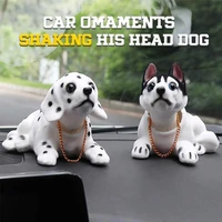 9cm husky teddy pomeranian shaking head dog car ornament cute nodding decoration gift for car interior home room car accessories