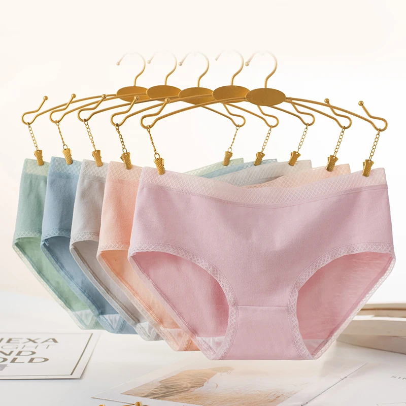 

L-XXL Cotton Panties Female Underpants Sexy Panties for Women Briefs Underwear Plus Size Pantys Lingerie 3PCS/Set 6 Solid Color