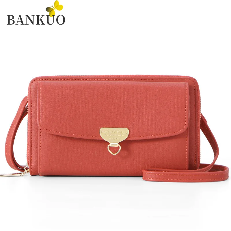 

BANKUO Purse and Handbags 2021 Ladies Zipper Handbag Large Capacity Chain Shoulder Wallet Fashion Long Wallets for Women C183