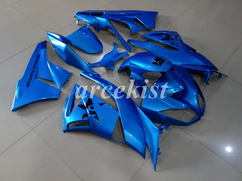 

Injection Mold New ABS Motorcycle Full Fairings kit for Kawasaki Ninja ZX-6R 636 2009 2010 2011 2012 Bodywork set blue glossy