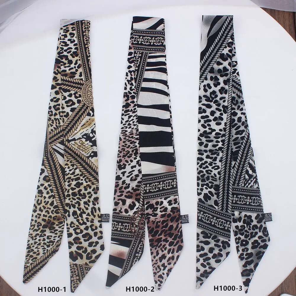 Узкая полоска с леопардовым принтом цепочка из искусственного натурального