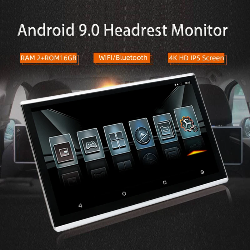 

11.6 Inch HD 4K Car TV Headrest Monitor Touch Screen Android 9.0 Automobile Rear Seat Display Multimedia Car Video Players HDMI