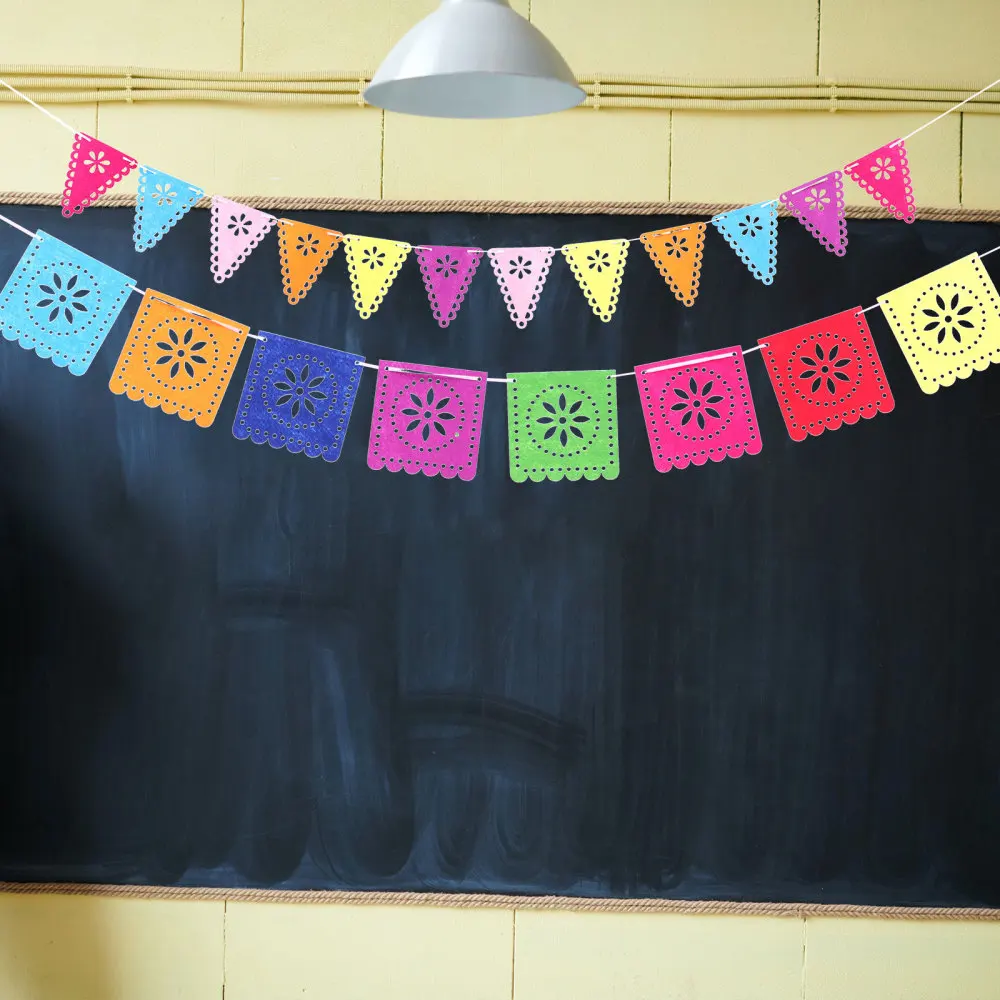 

2 Sets Mexican Theme Decorative Garland Pinata Party Banner Hanging Ornament