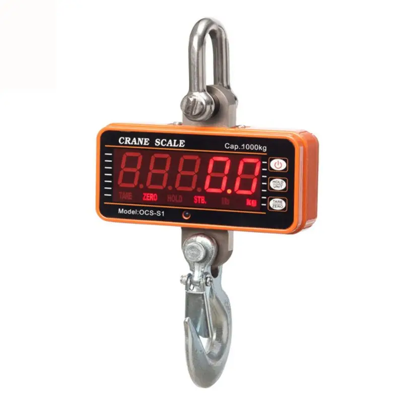 orange 1000 кг/2000lb весы Цифровые Промышленные сверхмощные крановые весы Смарт высокой точности Электронные - Цвет: orange