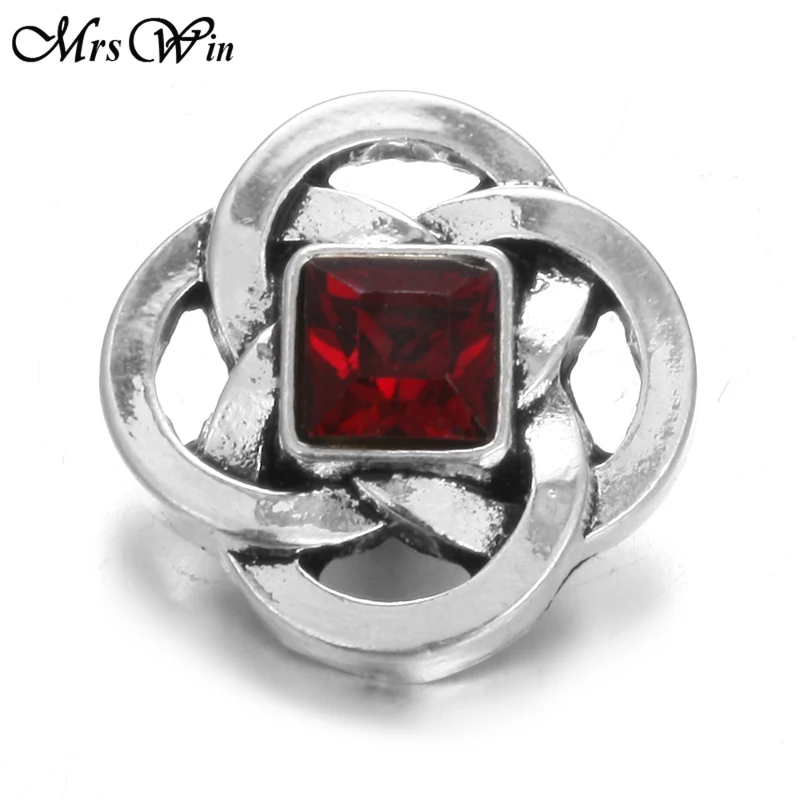 6 шт./лот новые ювелирные изделия со стразами китайский узел 18 мм защелкивающиеся