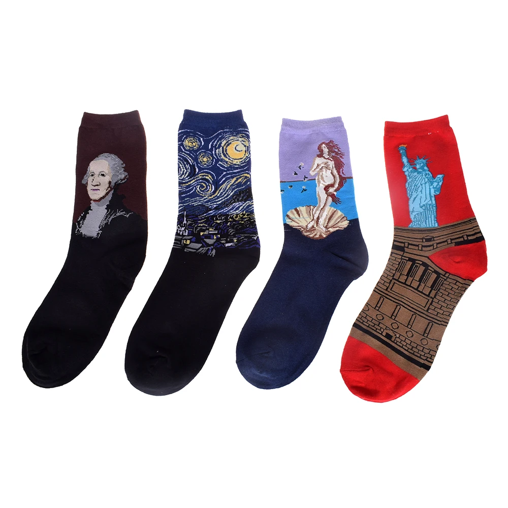 8 видов стилей теплые носки на осень и зиму Классические хлопковые с рисунком