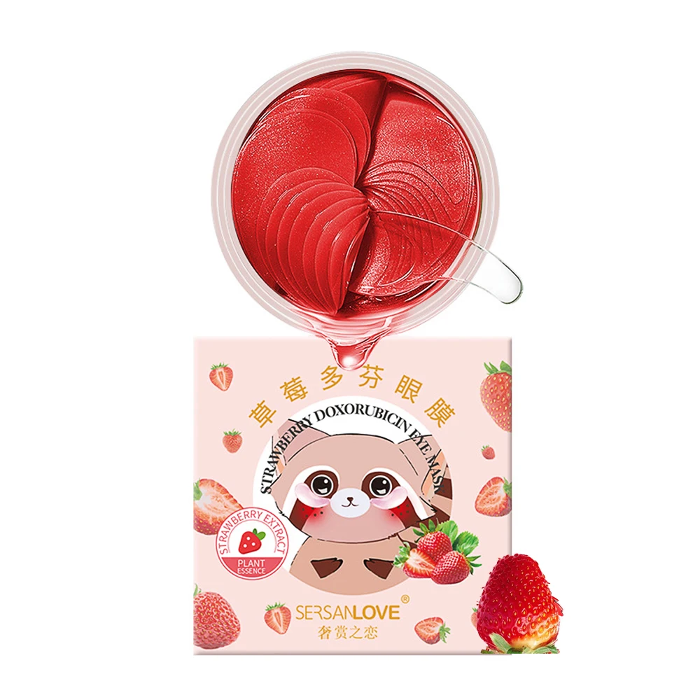 

60Pcs Red Moisturizing Eye Mask Eye Patch Crystal Collagen Hydrating Anti-Wrinkle Anti Aging Remove Dark Circles Eye Care