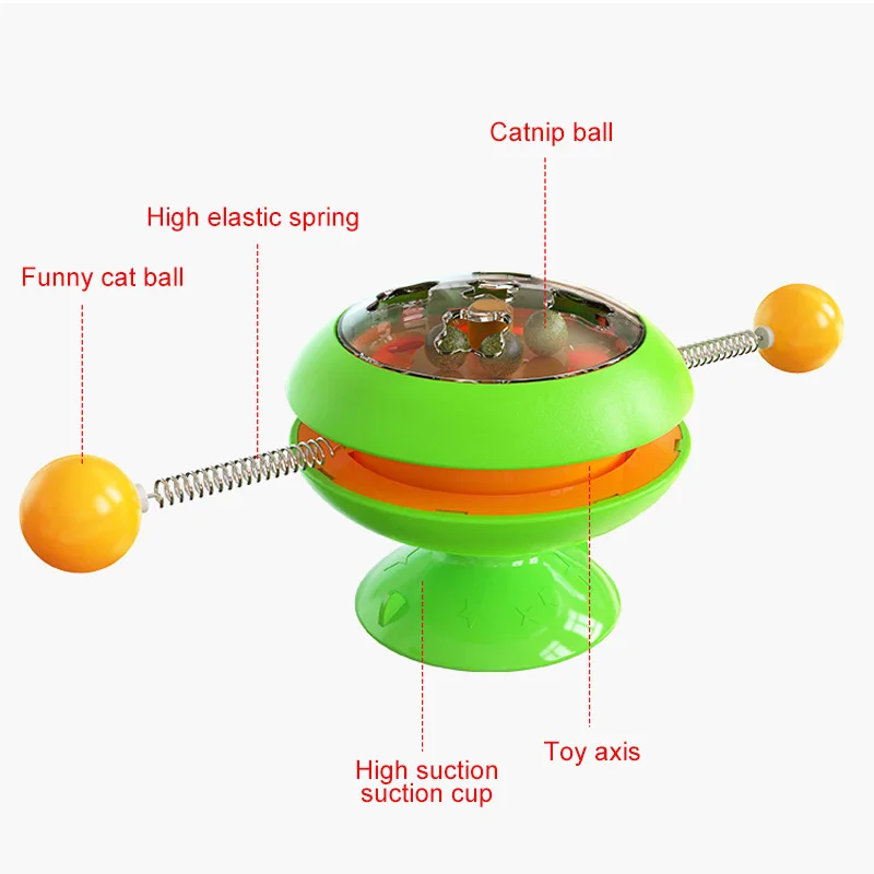 

Windmill Toys For Cat Puzzle Whirling Turntable With Catnip Cat Play Game Toys Windmill Kitten Interactive Toys Pet Supplies