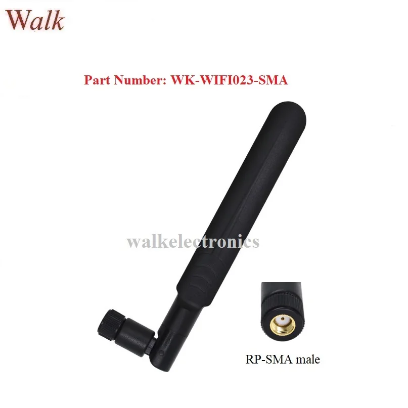 

160mm length 5.0dBi high gain foldable RP-SMA male 2.4GHz wifi rubber aerial rotatable zigbee stubby sma antenna