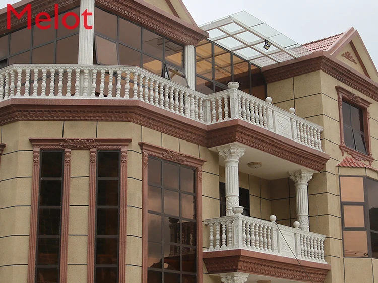 Molde de Pilar romano de cemento, columna de florero fundido en su lugar, barandilla de riel de balc&oacute;n, reposabrazos de estilo europeo, alta calidad y duradero-5