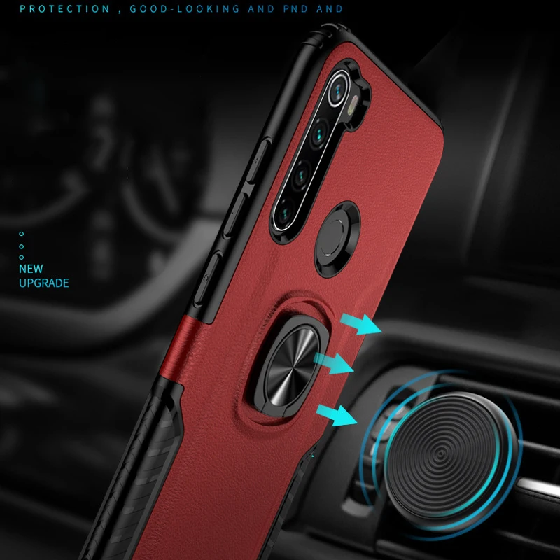 Ikrsses для Xiaomi Redmi Note 8 Pro Чехол автомобильный держатель Магнитный кронштейн Стенд чехол с кольцом для пальца для Redmi Note 7 анти-осенний чехол