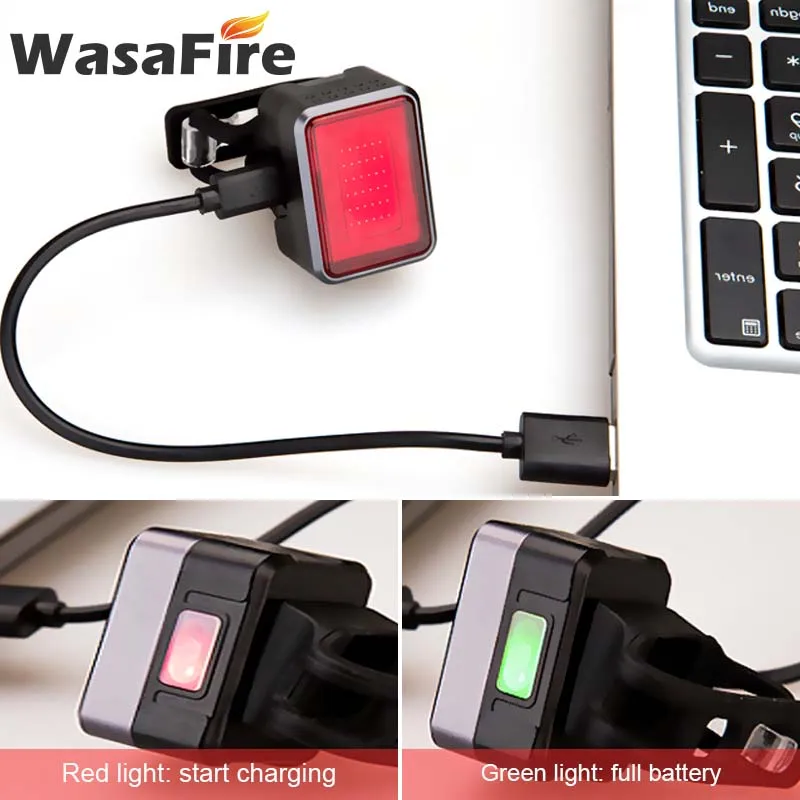 Wasafire велосипед задний светильник работает на основе электромагнитной индукции