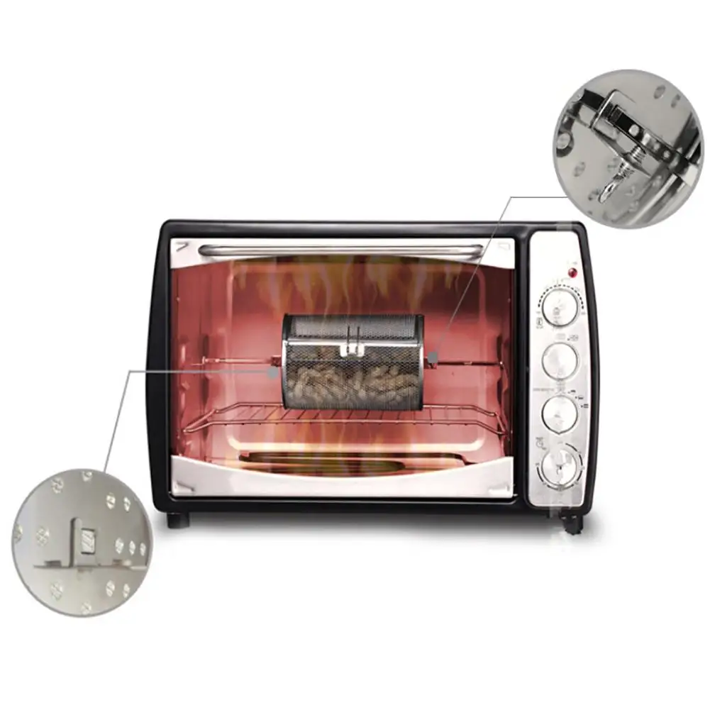 Антикоррозийный гриль для барбекю из нержавеющей стали вращающаяся печь корзина