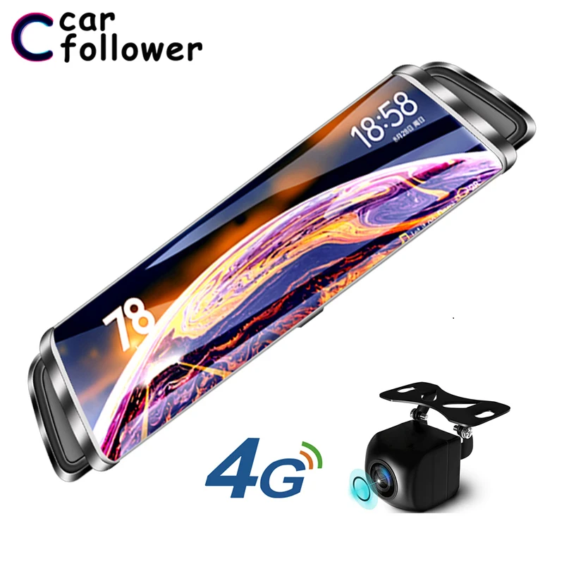 Автомобильный регистратор Full HD 1080P 4G Android зеркальный видеорегистратор Wifi ADAS GPS
