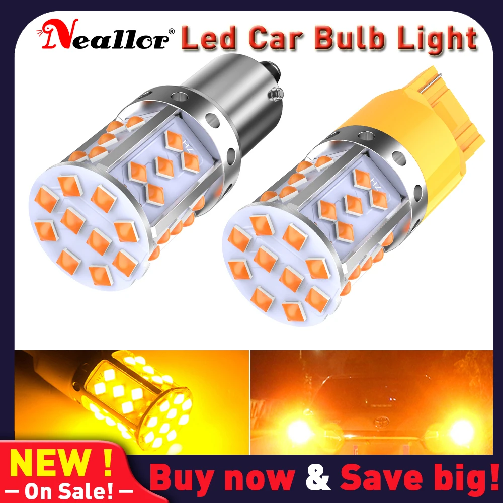 

2PCS T20 LED 7440 W21W 3030 35SMD Canbus No Hyperflash 1156 BA15S P21W LED PY21W BAU15S LED Lamp for Reverse Turn Signal Light