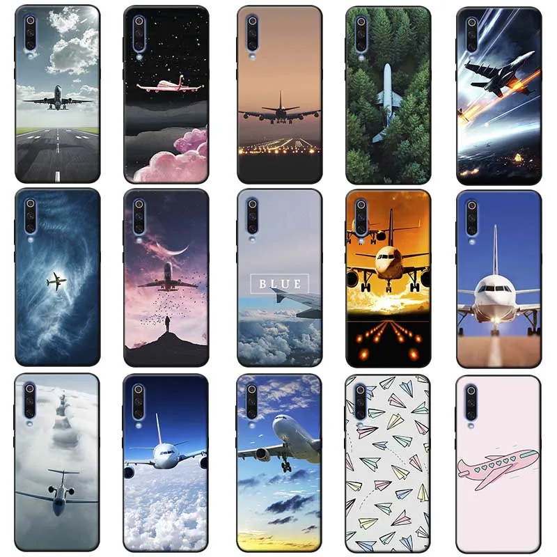 Aircraft Airplane fly travel cloud Sky Hard Soft Silicone Phone Case for samsung galaxy a50 a70 a30 a40 a20 s8 s9 s10 plus |