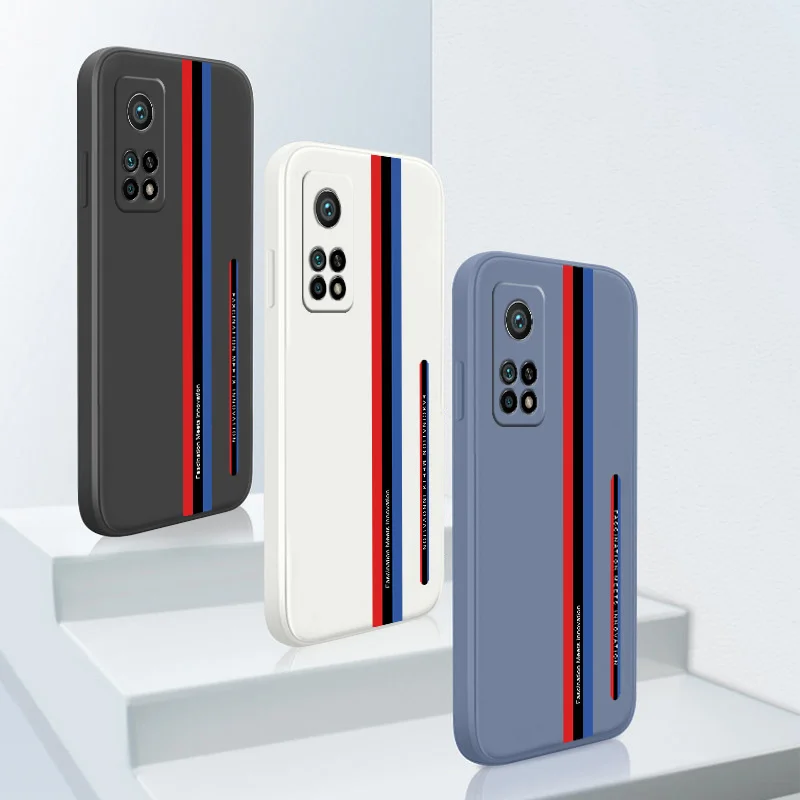 

Ultra Thin Striped Track Case For Xiaomi Mi 11 lite Ultra 11i 10T 9T Pro 10 10S 9 8 lite Pro Poco F2 X2 F3 Pro Phone Case