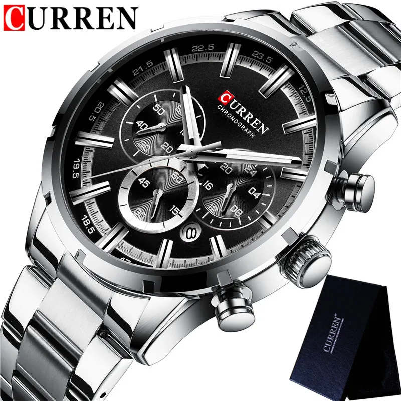 Часы наручные CURREN Мужские с календарем спортивные армейские брендовые Роскошные