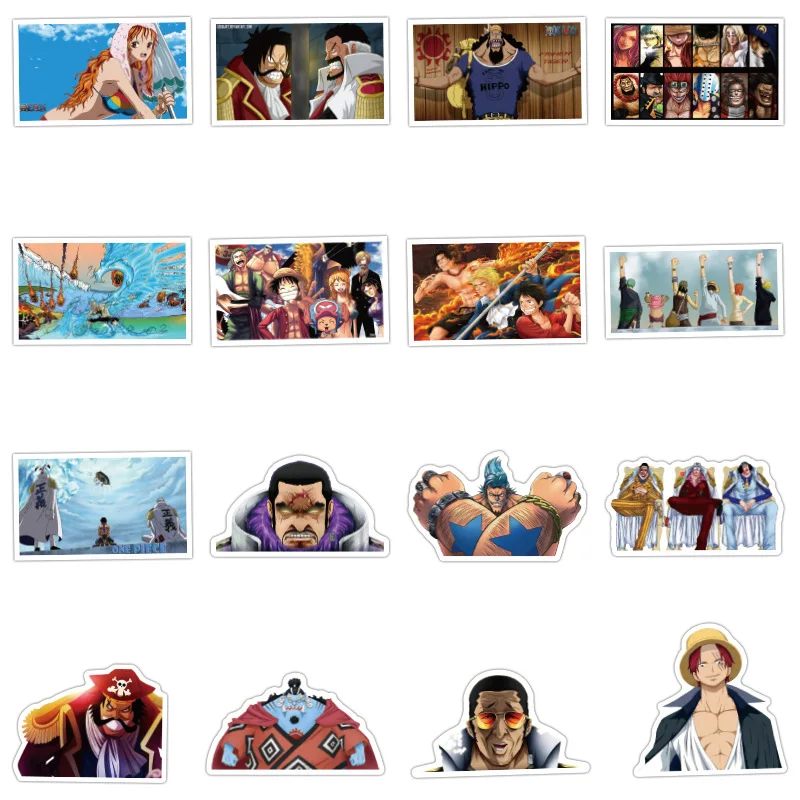 

50pcs of Japanese One Piece Stickers Car Sticker Waterproof Removable Trolley Case Sticker Notebook Sticker Onepiece Sticker