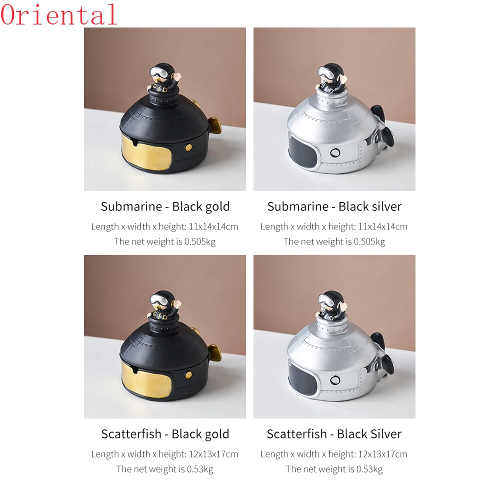 

Office Desk Decor Ashtray with Lid Gifts for Boyfriend Nordic Home Decor Resin Ashtray Diver Model Portable Ashtray Living Room